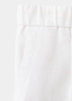 Slim fit cropped linen-cotton trousers — Off White 11