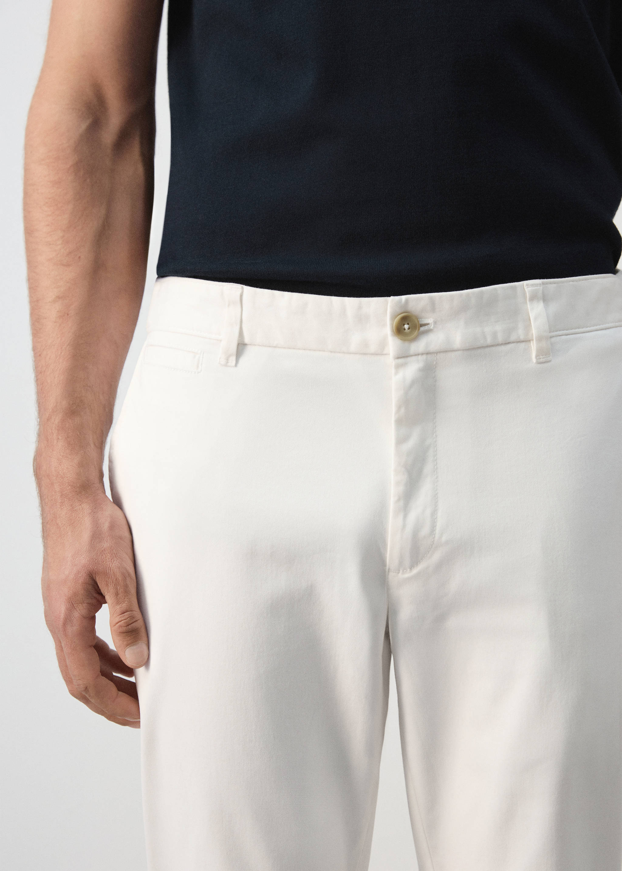 Prato cropped tapered chino trousers - Details of the article 1