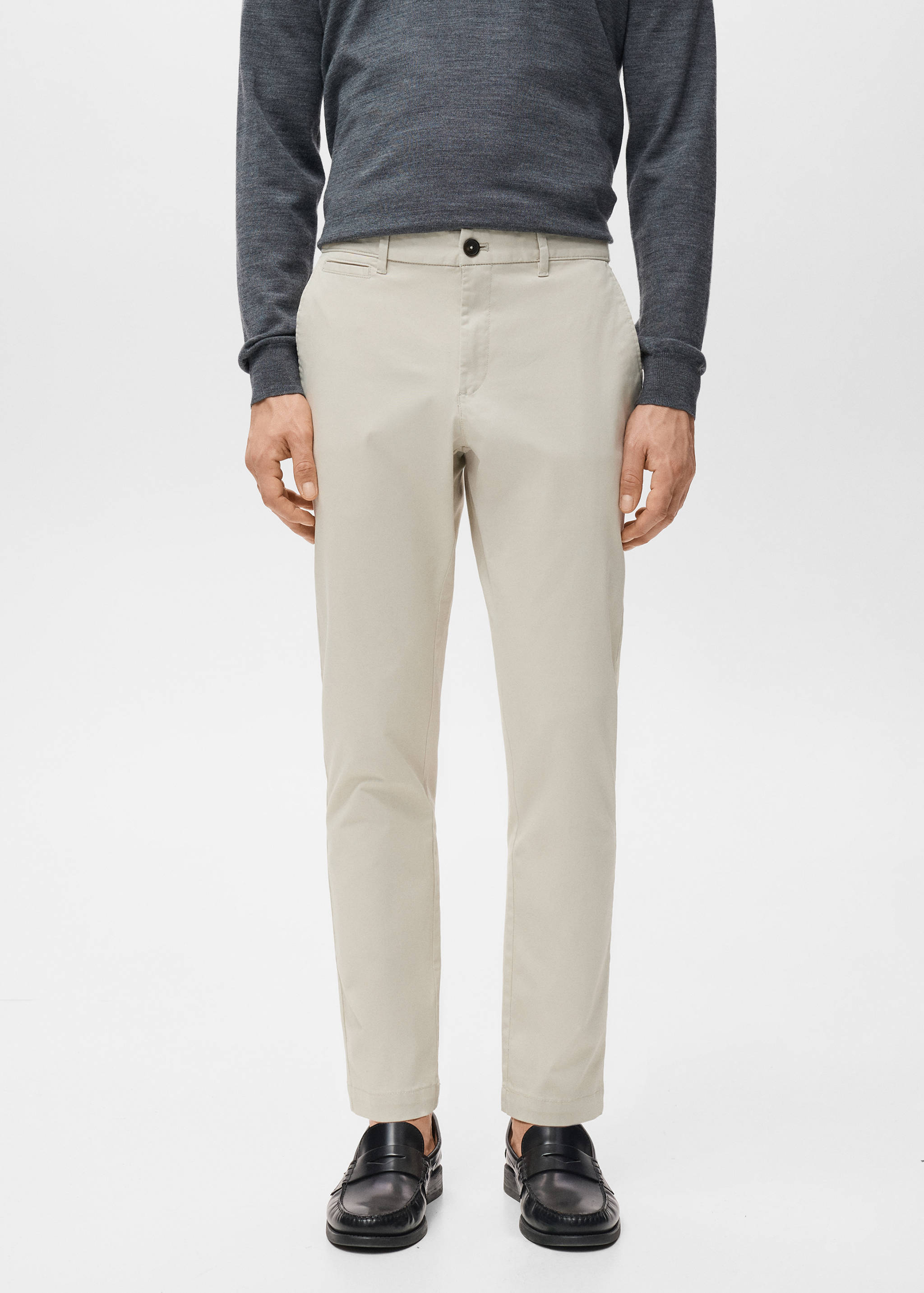 Tapered-Chinohose Prato in Cropped-Länge - Mittlere Ansicht