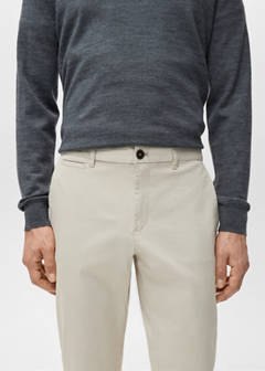 Prato cropped tapered chino trousers — Ecru 4