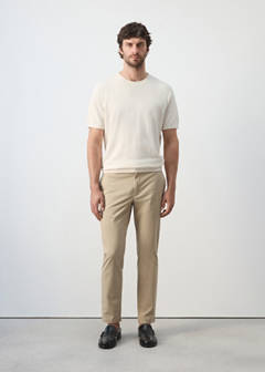 Prato cropped tapered chino trousers — Beige 2