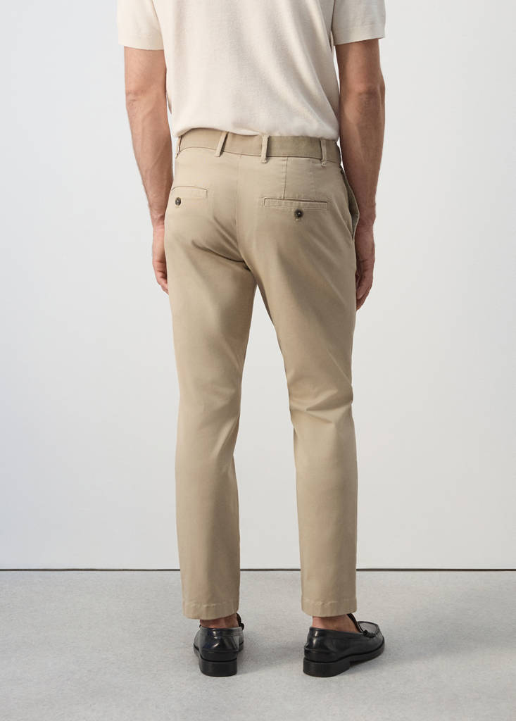 Prato cropped tapered chino trousers — Beige