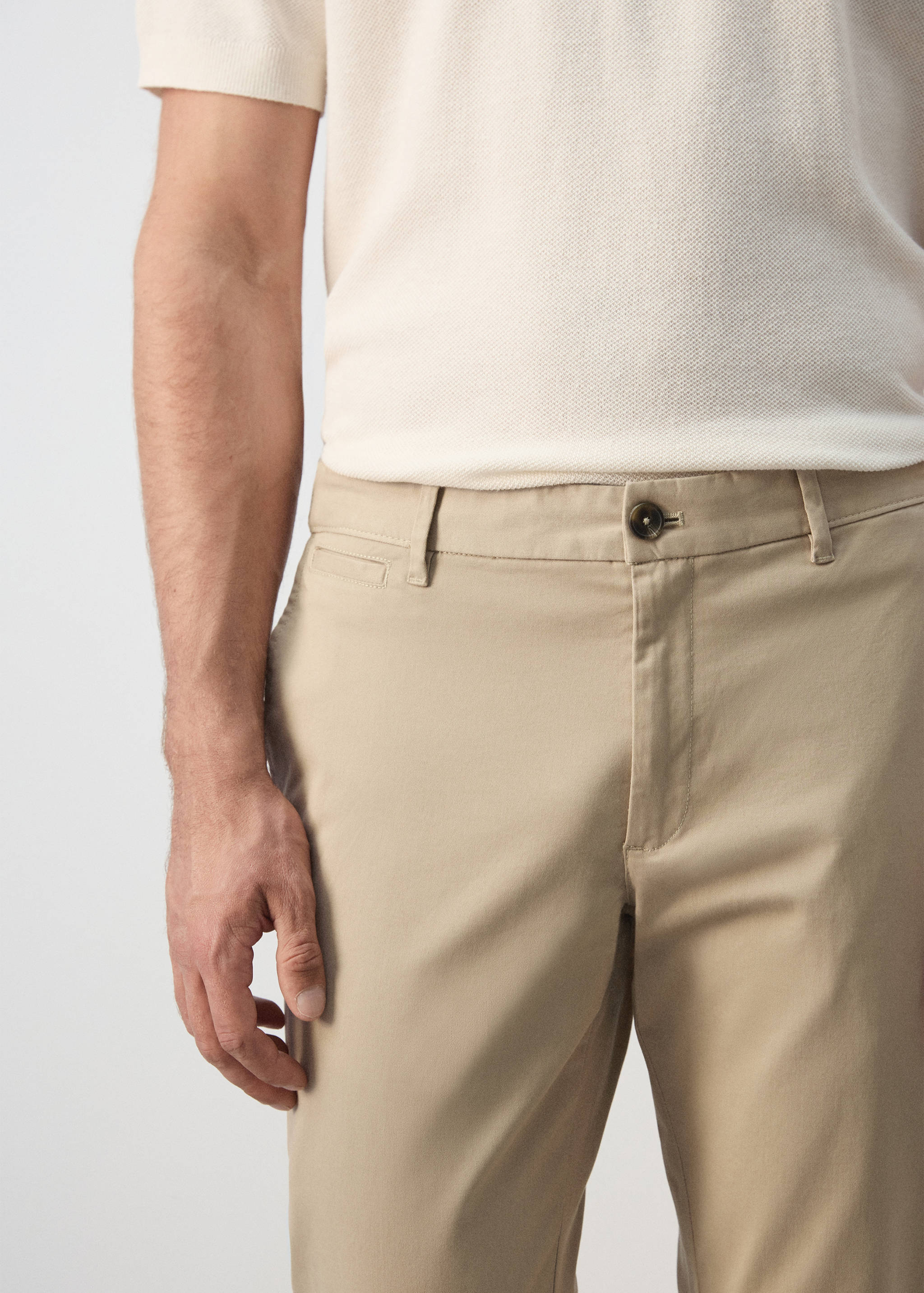 Prato cropped tapered chino trousers - Details of the article 1