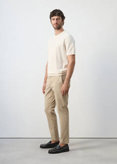 Prato cropped tapered chino trousers — Beige 5