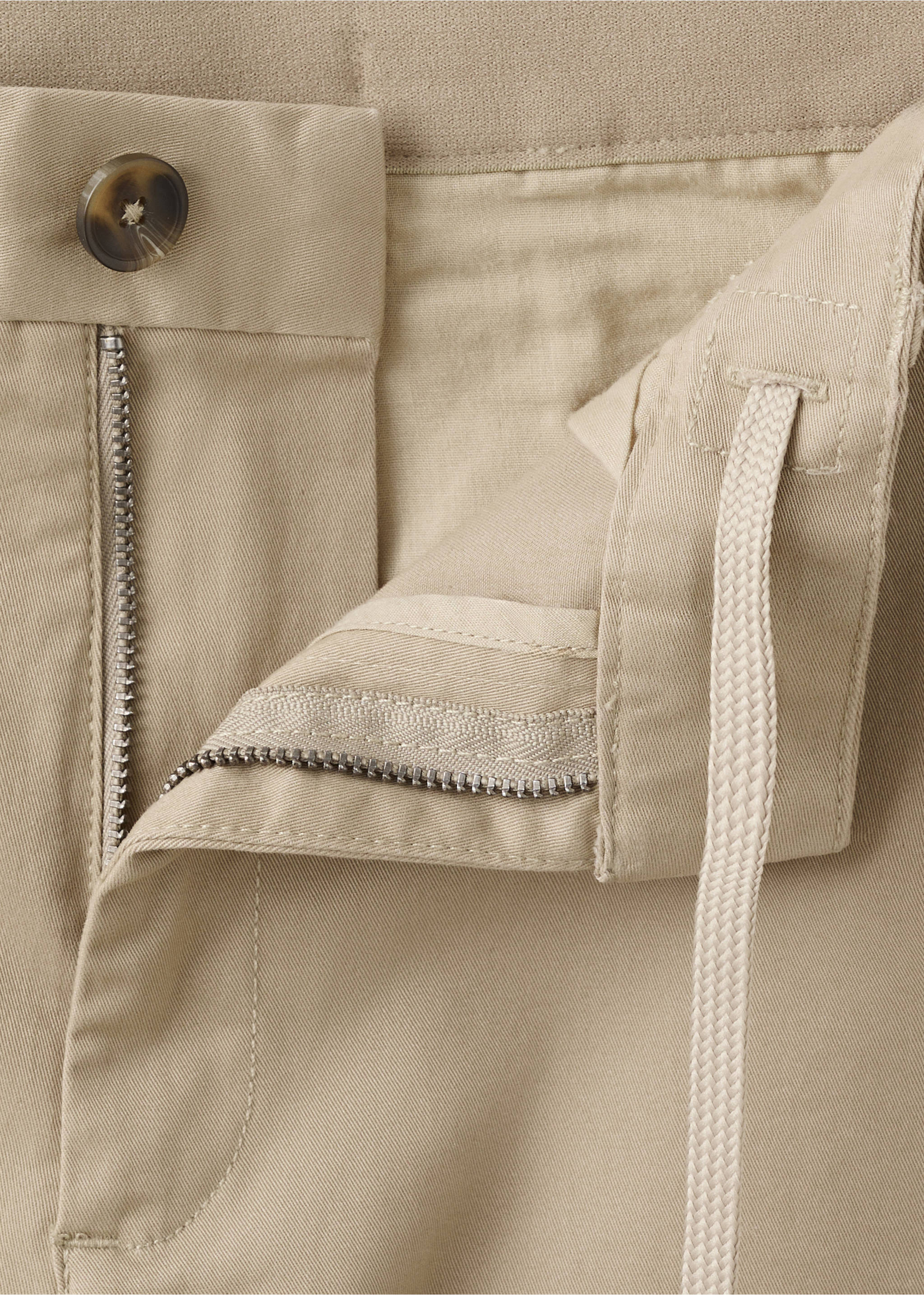 Tapered-Chinohose Prato in Cropped-Länge - Detail des Artikels 8, Beige. Ref: 37061332-00.