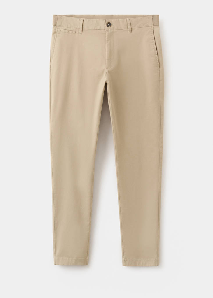 Prato cropped tapered chino trousers — Beige