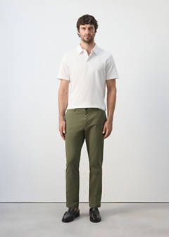 Prato cropped tapered chino trousers — Khaki 2