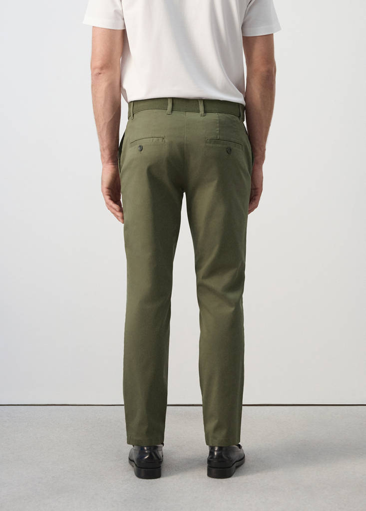 Prato cropped tapered chino trousers — Khaki