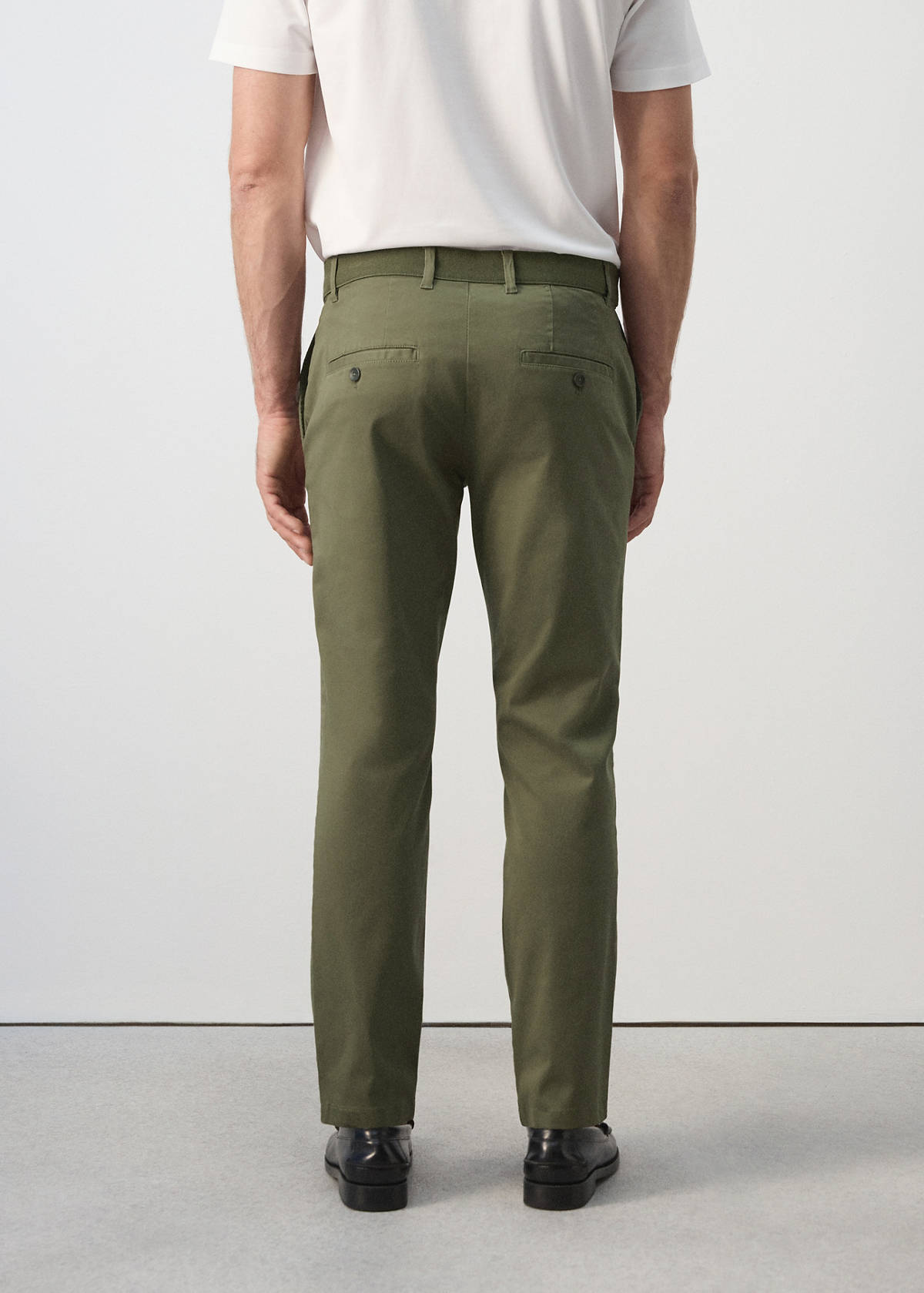 Prato cropped tapered chino trousers — Khaki