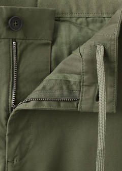 Prato cropped tapered chino trousers — Khaki 7