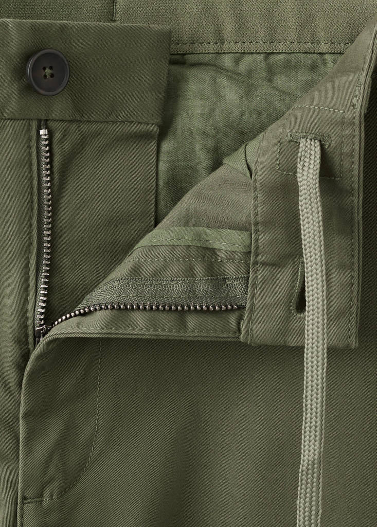 Prato cropped tapered chino trousers — Khaki