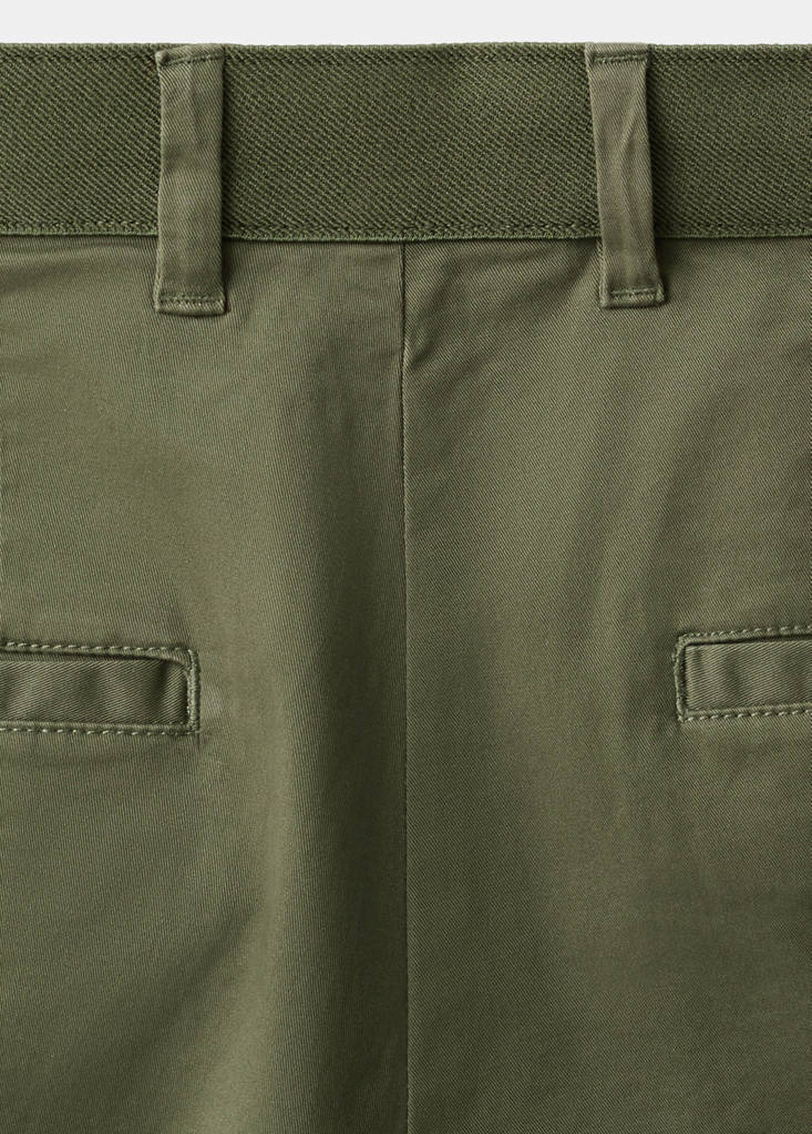 Prato cropped tapered chino trousers — Khaki