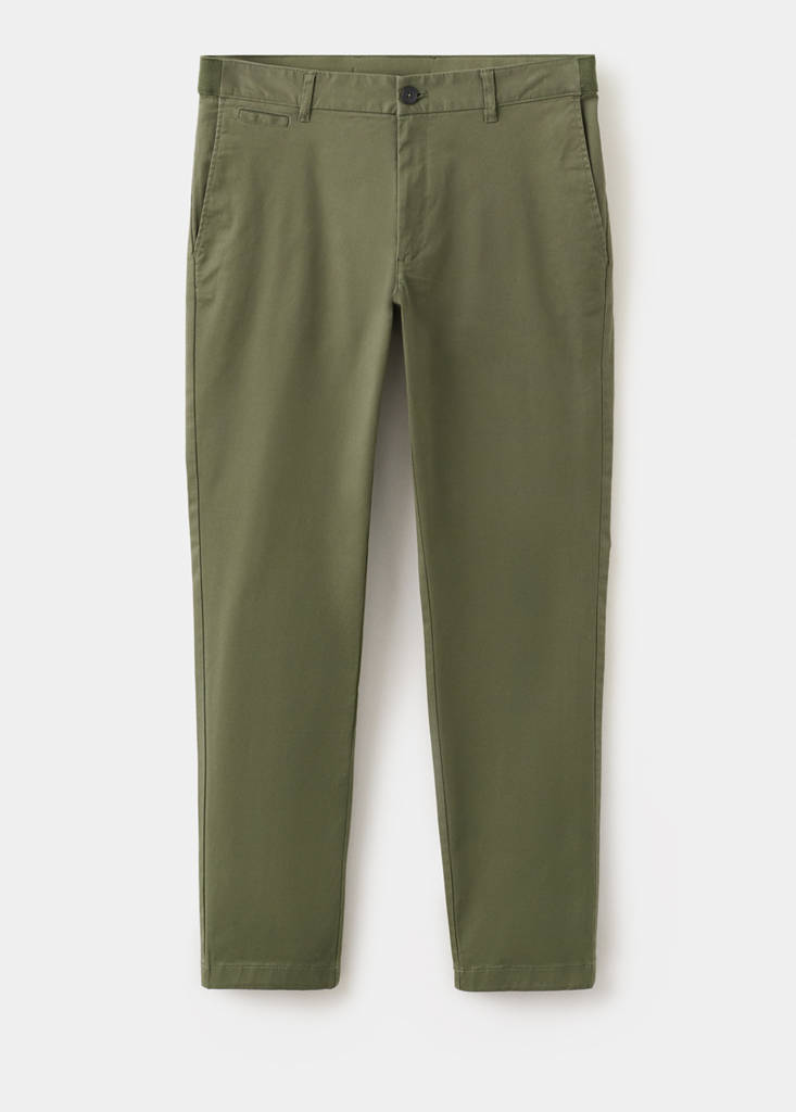 Prato cropped tapered chino trousers — Khaki
