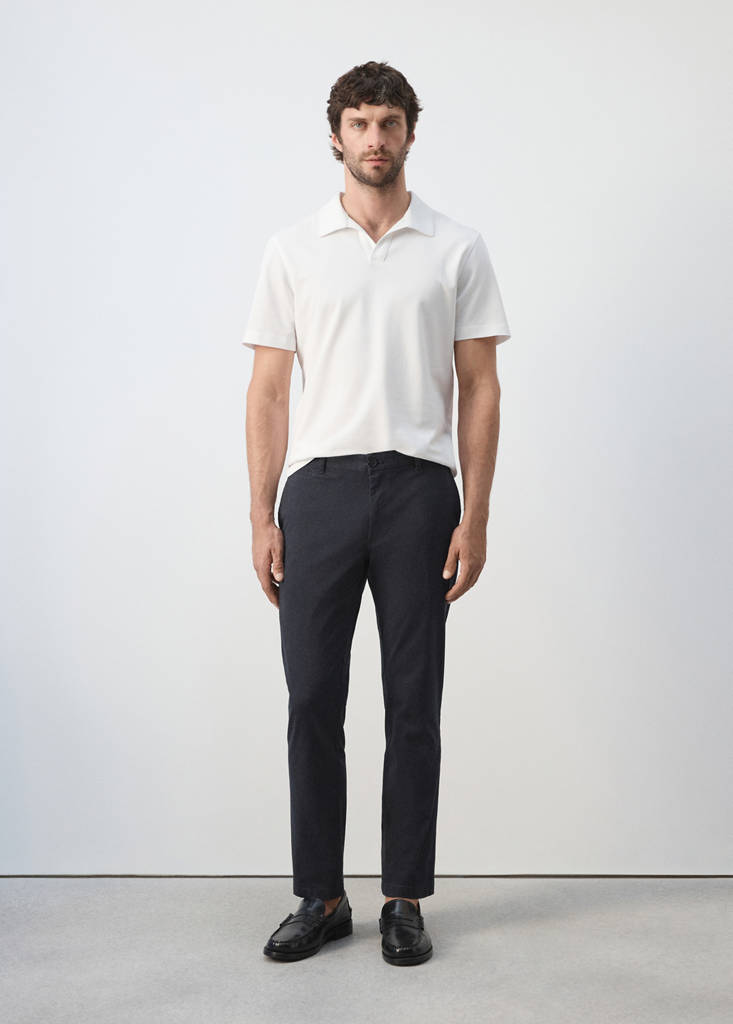 Prato cropped tapered chino trousers — Dark Navy