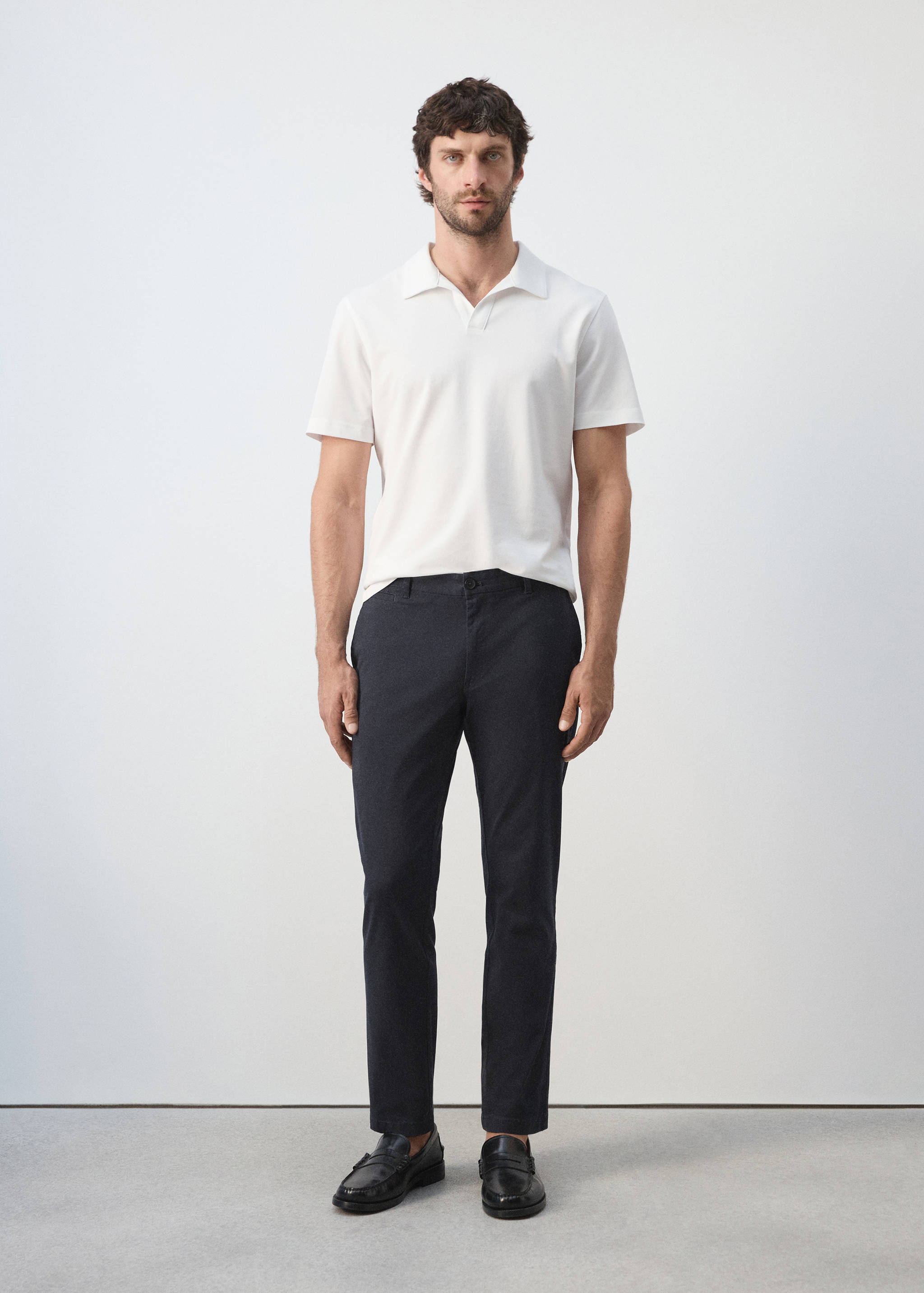 Prato cropped tapered chino trousers - General plane