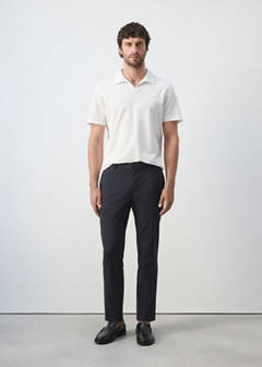 Prato cropped tapered chino trousers — Dark Navy 2