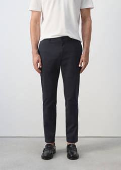 Prato cropped tapered chino trousers — Dark Navy 1