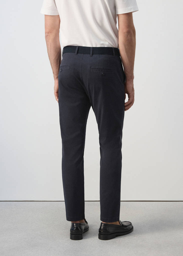 Prato cropped tapered chino trousers — Dark Navy