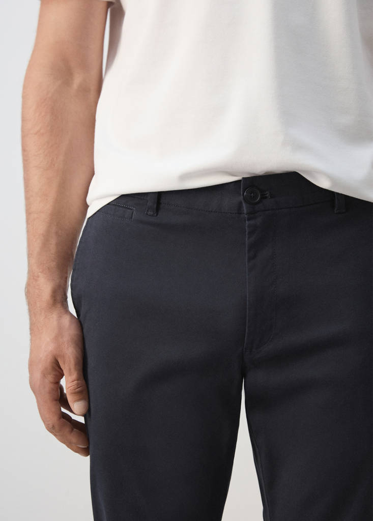 Prato cropped tapered chino trousers — Dark Navy