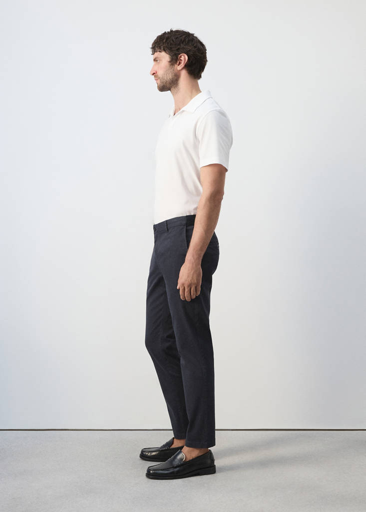 Prato cropped tapered chino trousers — Dark Navy