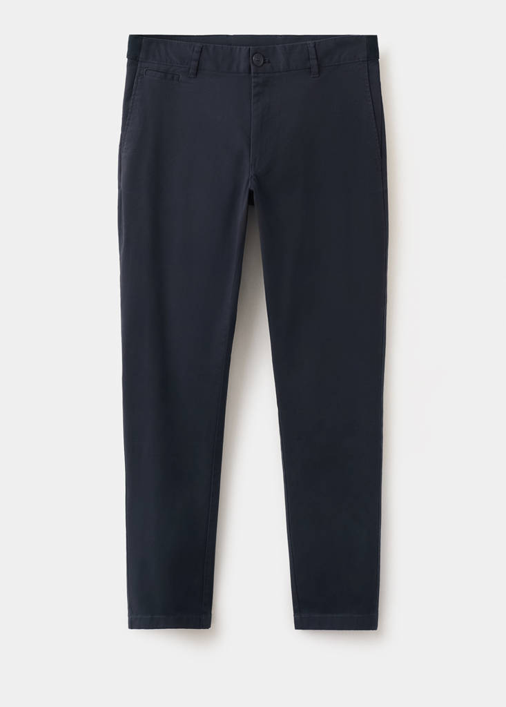 Prato cropped tapered chino trousers — Dark Navy