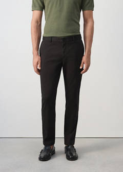 Prato cropped tapered chino trousers — Black 1