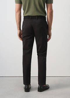 Prato cropped tapered chino trousers — Black 3