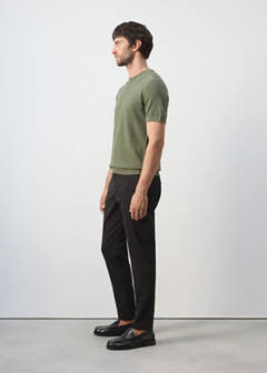 Prato cropped tapered chino trousers — Black 5