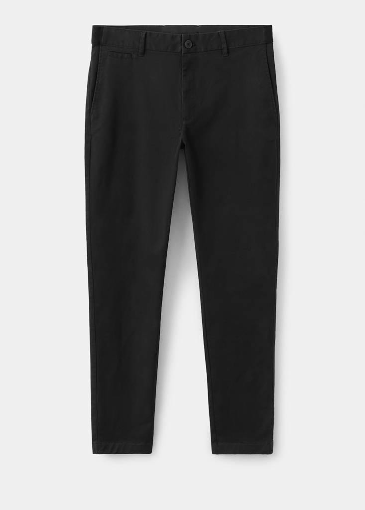 Prato cropped tapered chino trousers — Black