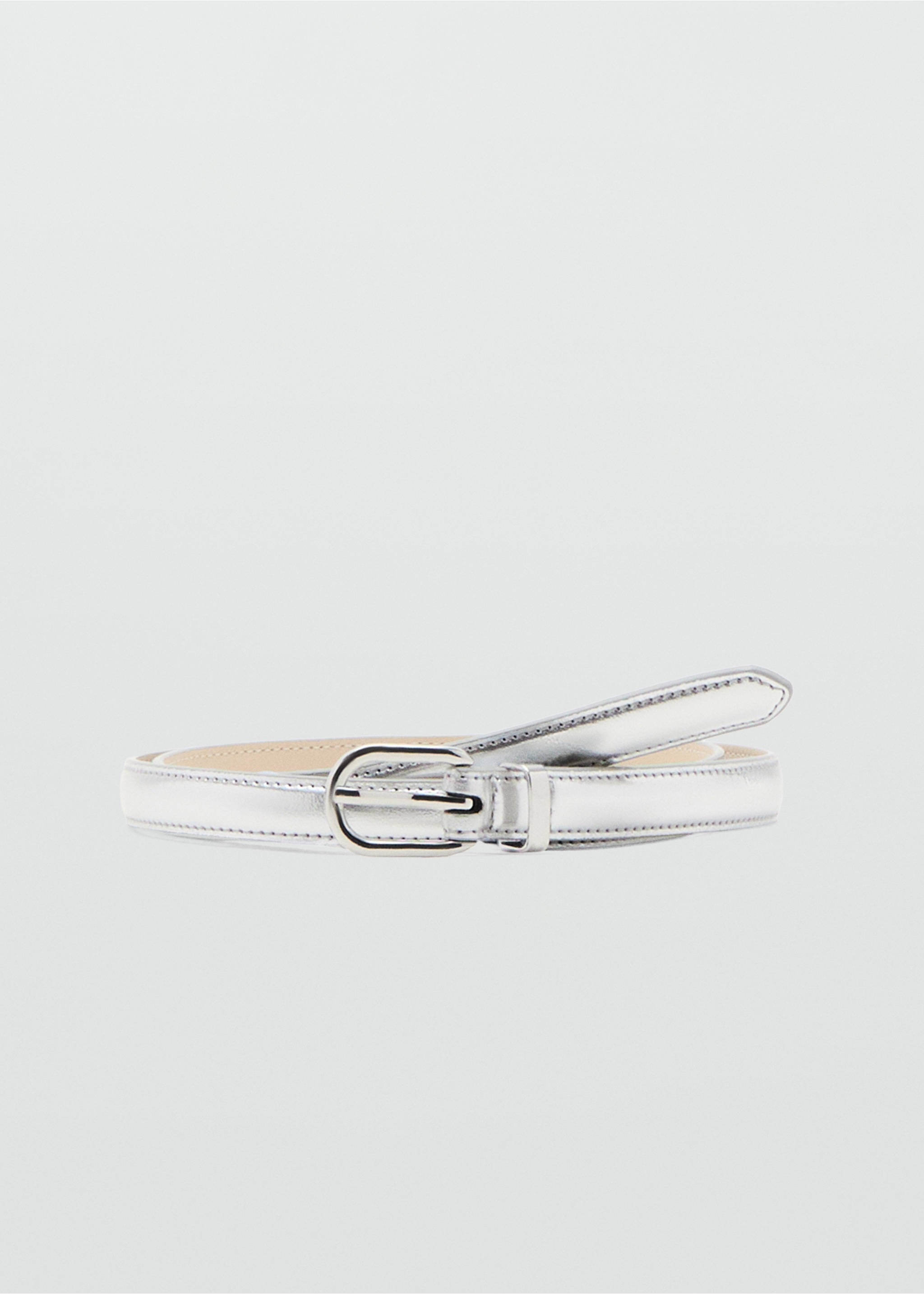 Buckle metallic belt - Article without model, Silver. Ref: 37061333-00.