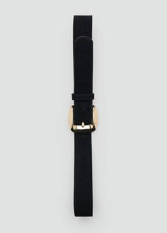 Suede belt with square buckle — Black 4
