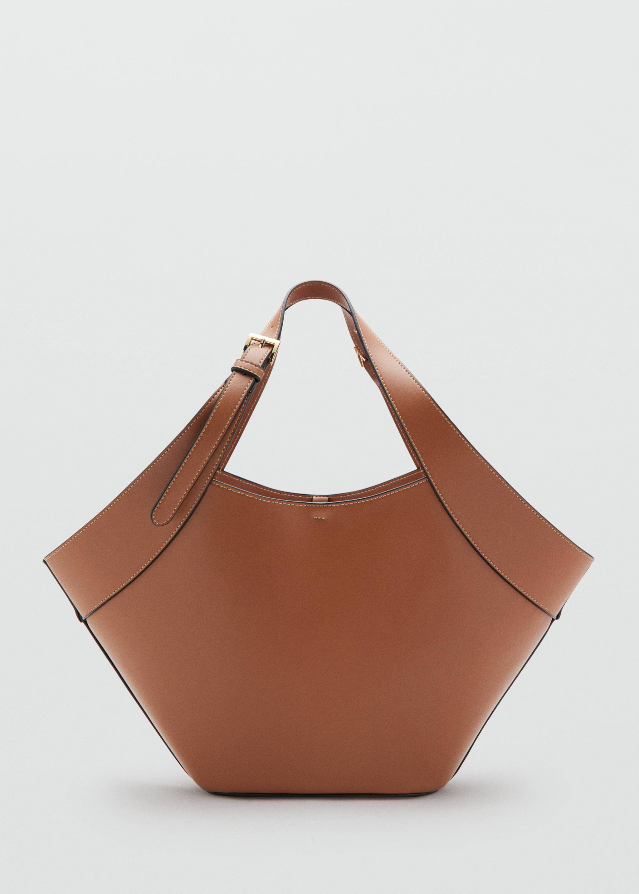 Large faux leather shoulder bag - Article without model