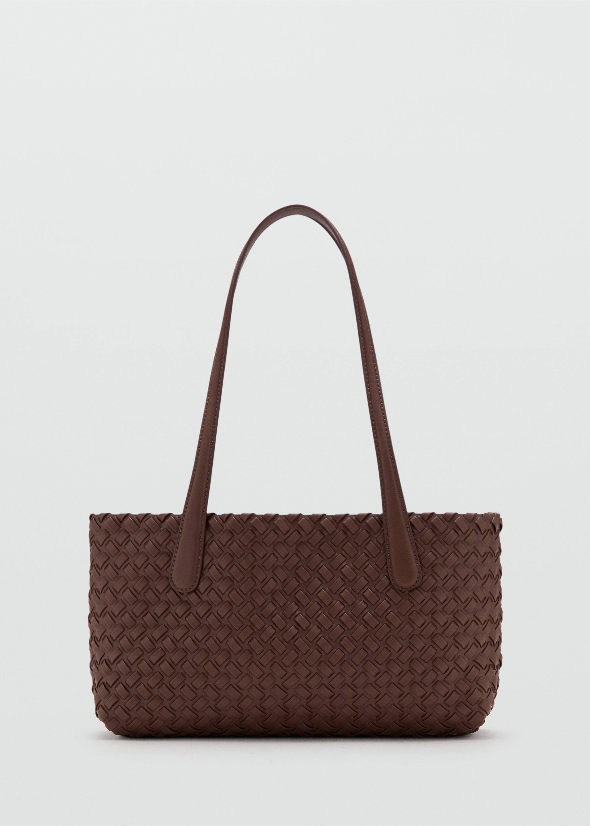 Braided tote bag - Article without model, Brown. Ref: 37061339-00.