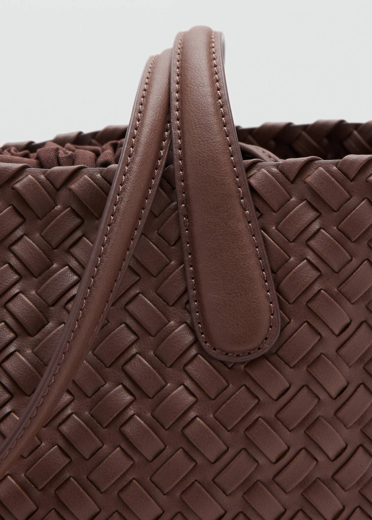 Braided tote bag — Brown