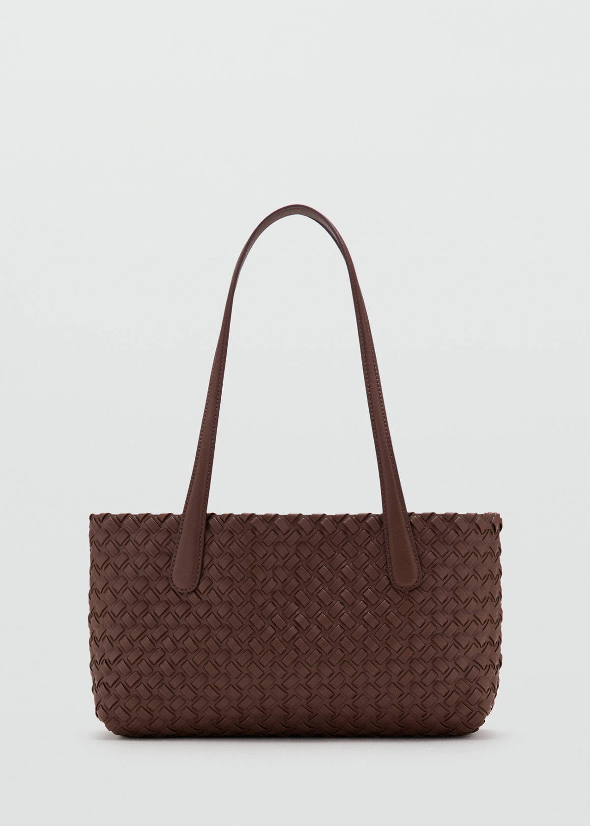 Braided tote bag — Brown