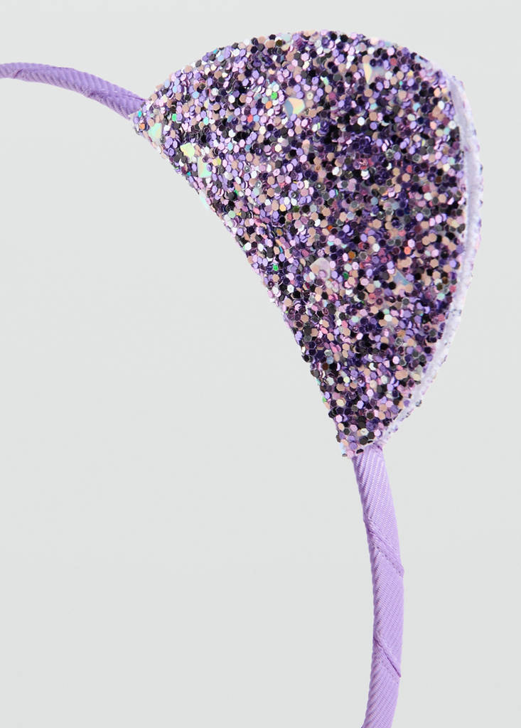 Glitter ears hairband — Lilac