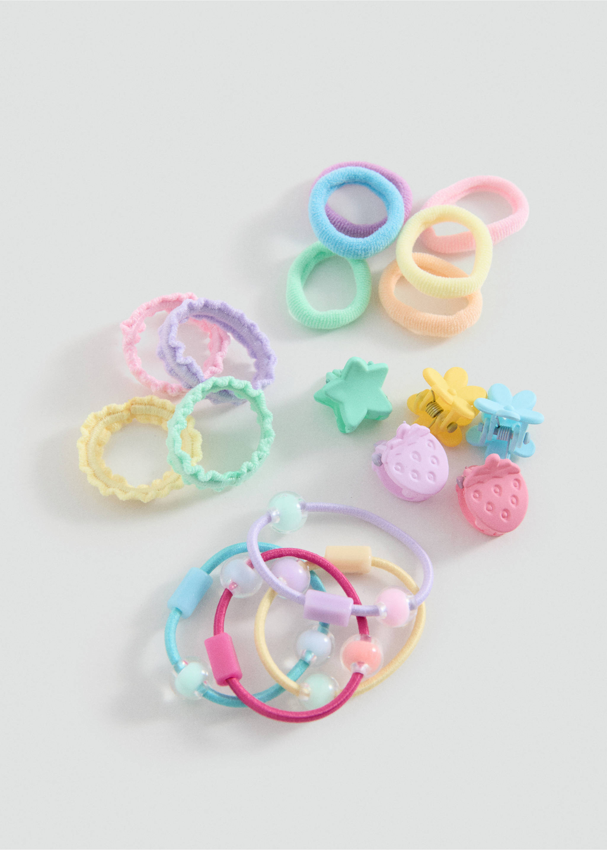 Hair tie mix - Details of the article 1, Pink. Ref: 37061342-00.