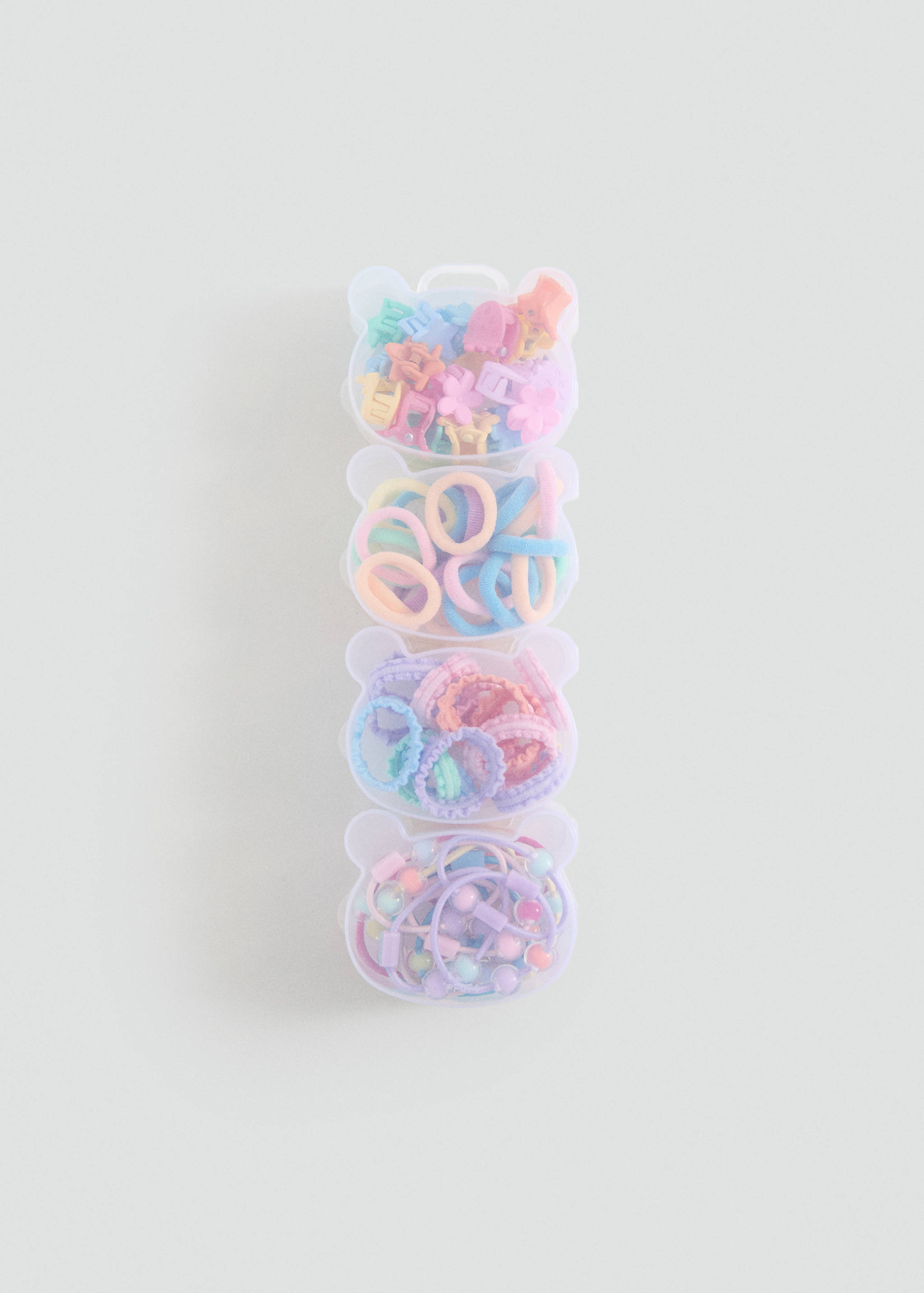 Pack of hair elastics and clips - Article without model