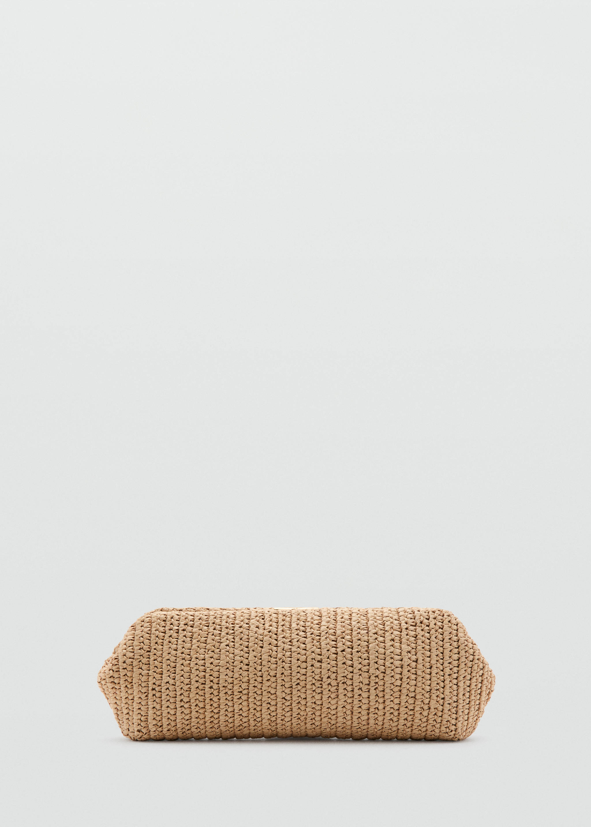 Natural fiber shoulder bag with bead detail - Article without model
