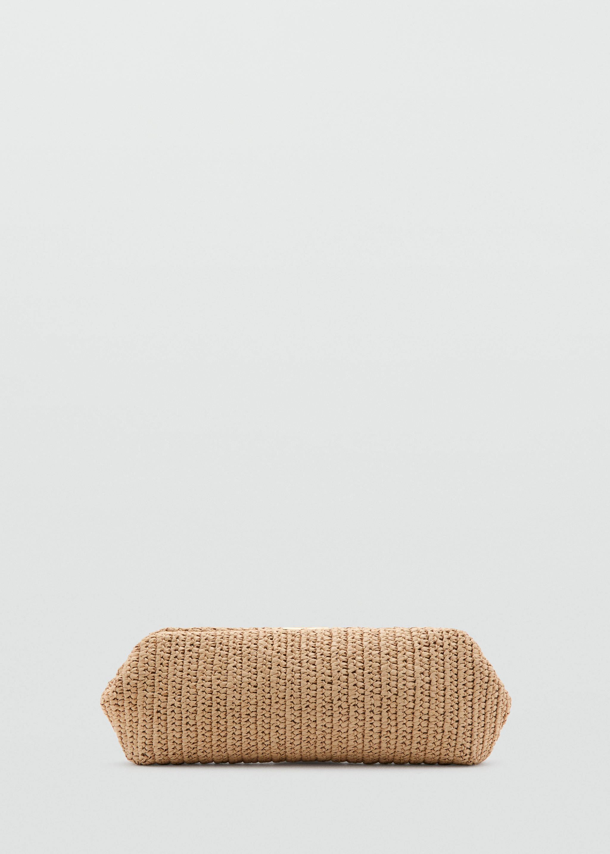 Natural fiber shoulder bag with bead detail - Article without model