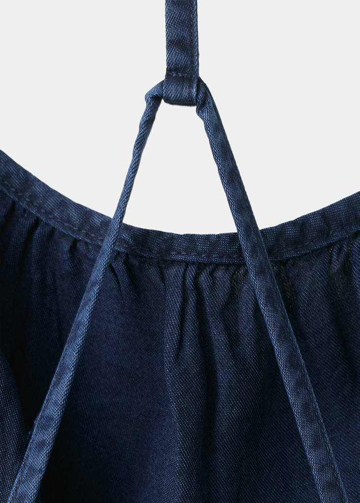 Open-back lyocell dress — Dark Blue