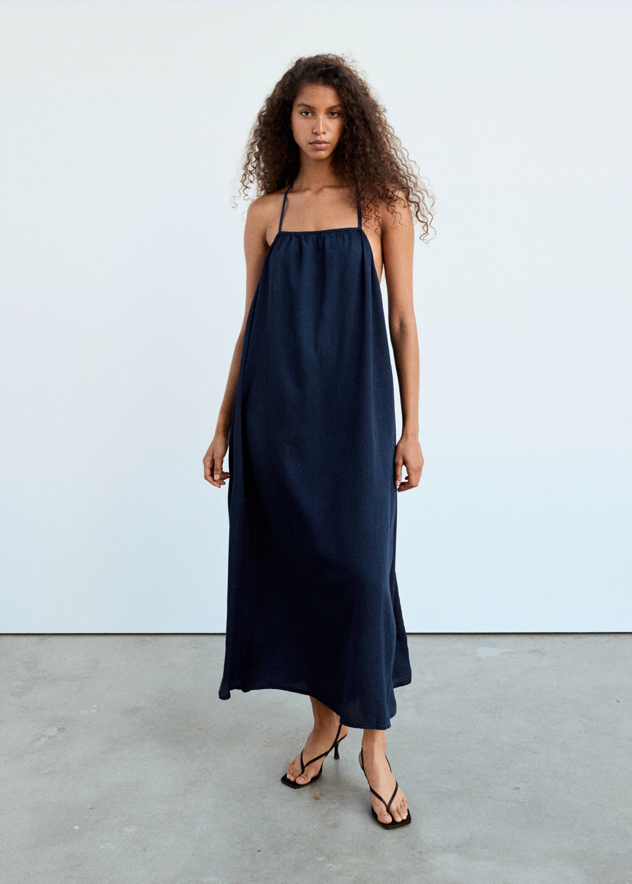 Open-back lyocell dress - General plane