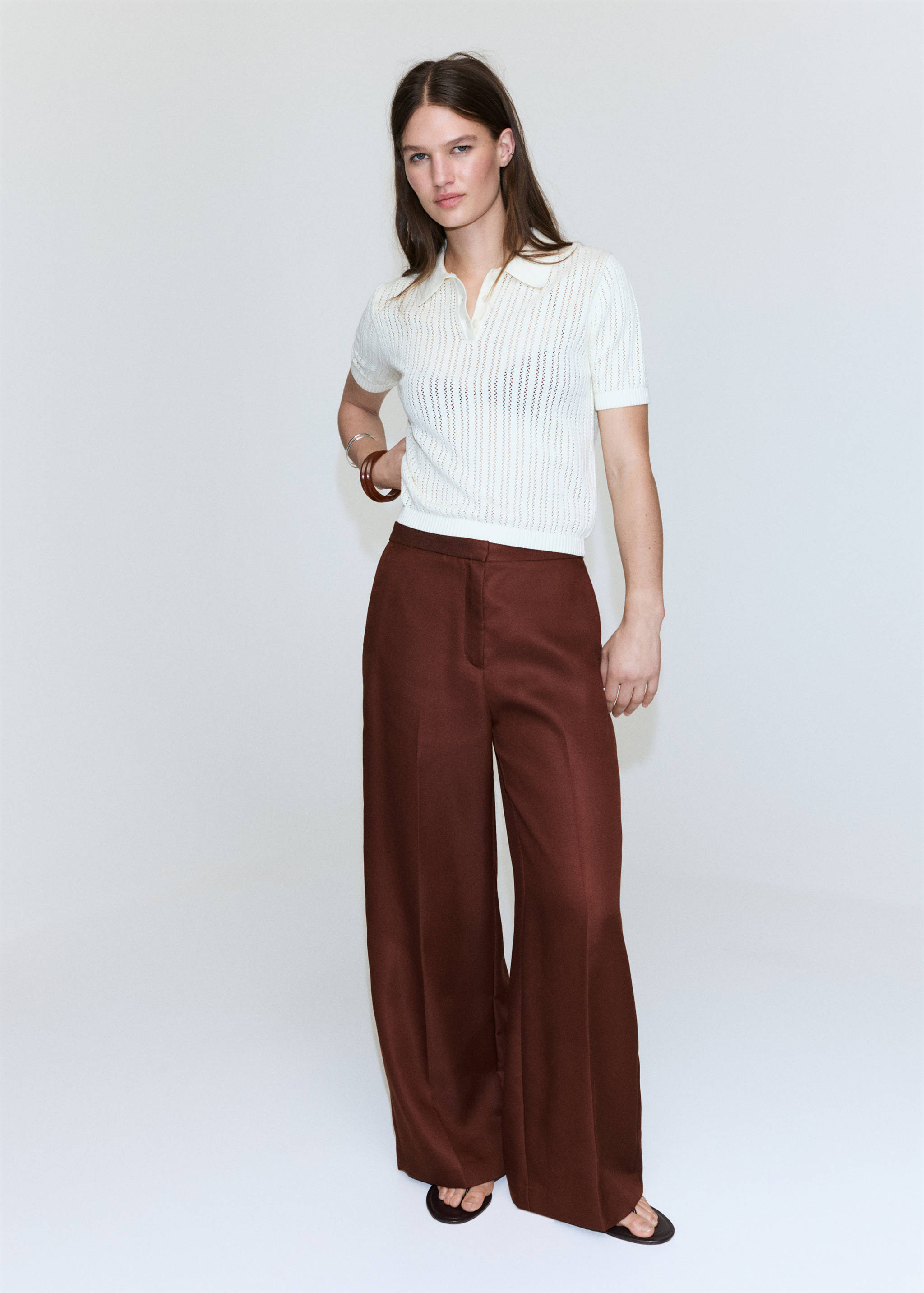 Lyocell-Hose mit hohem Bund - Allgemeine Ansicht