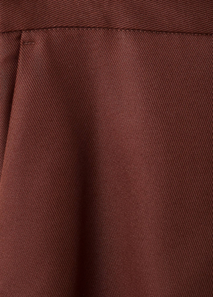 High-waisted lyocell trousers — Burnt Orange