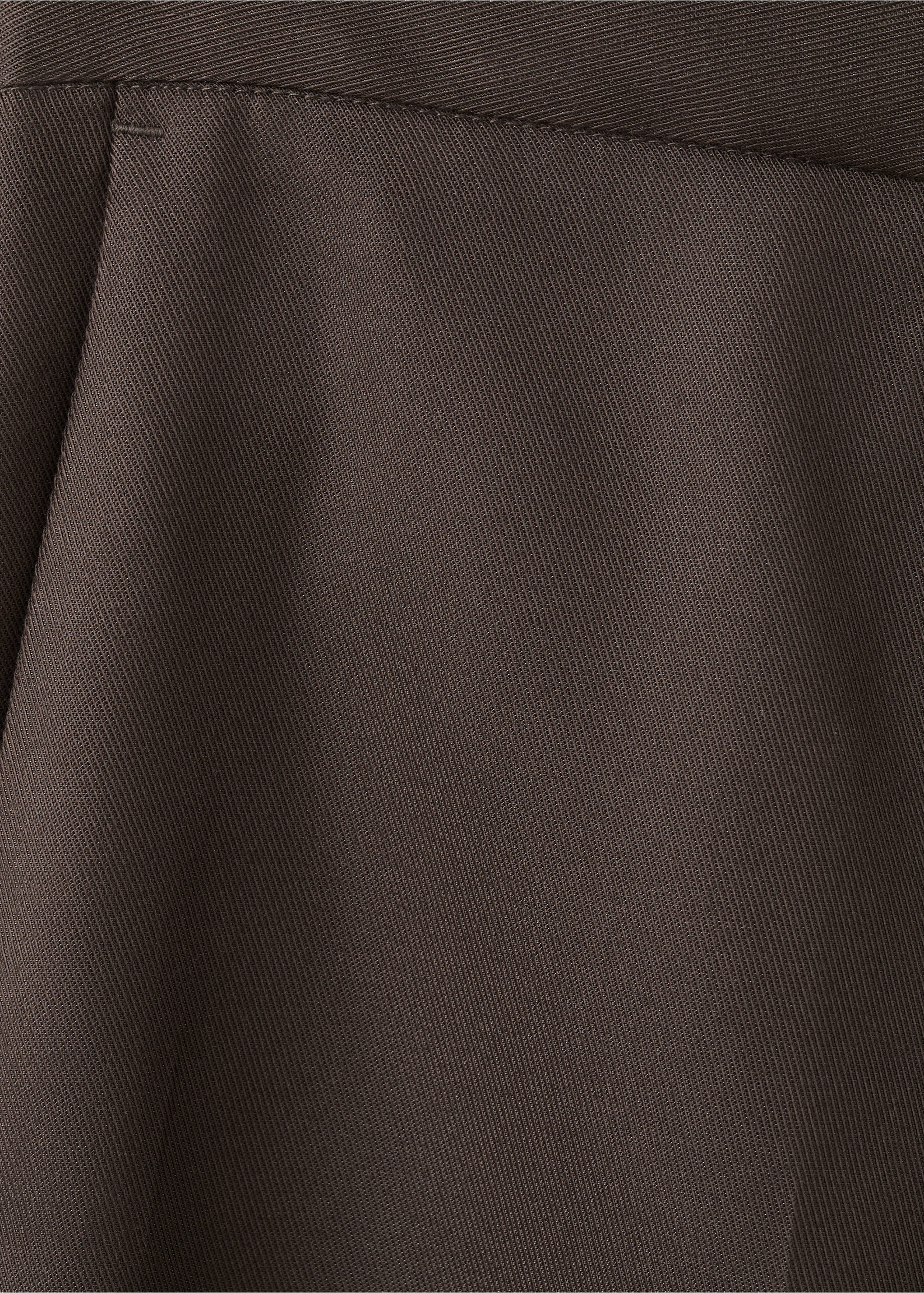 Pantalon lyocell taille haute - Détail de l'article 8, Chocolat. Ref: 37061348-00.