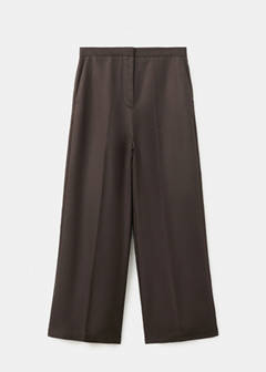 High-waisted lyocell trousers — Chocolate 5