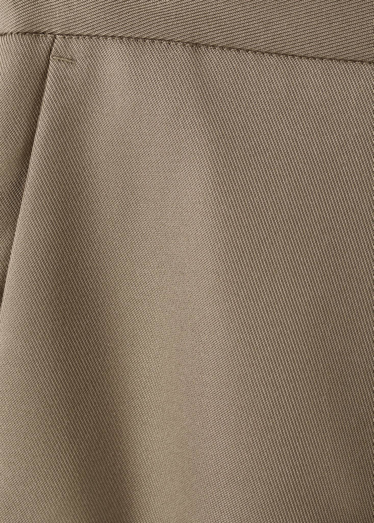 High-waisted lyocell trousers — Khaki