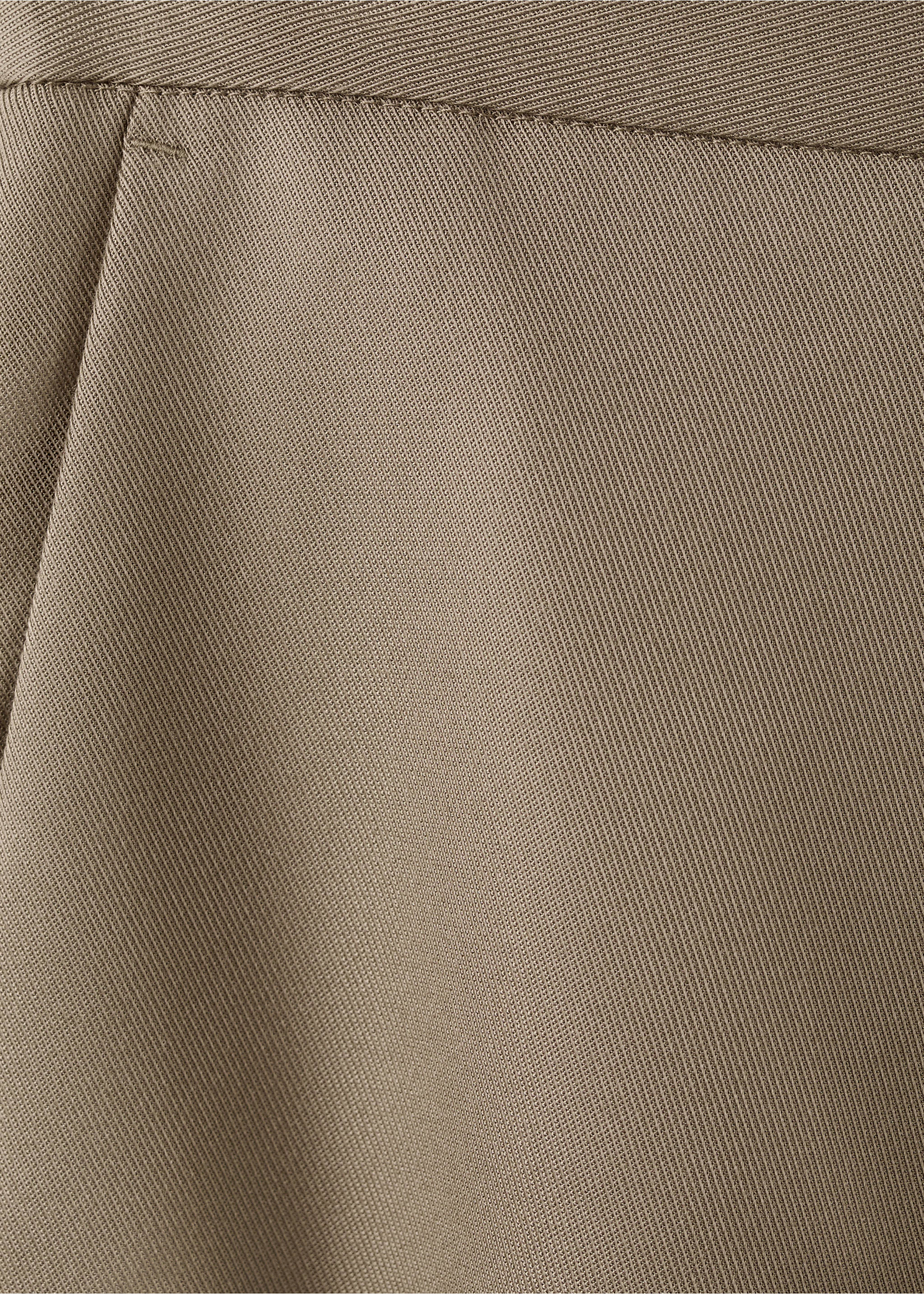 Pantalon lyocell taille haute - Détail de l'article 0, Kaki. Ref: 37061348-00.