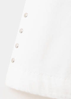 Studded open-back halter top — White 4