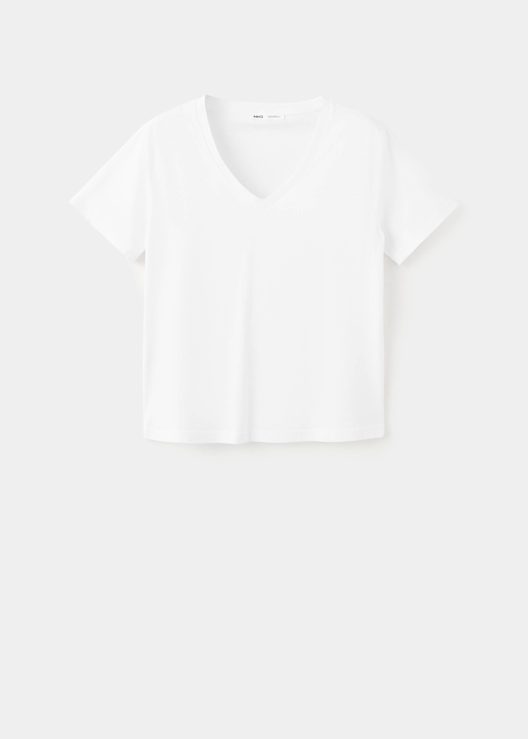 V-neck cotton T-shirt - Article without model